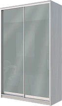 2-х дверный шкаф купе с цветной пленкой Средне-Серый №074 2300 1362 620